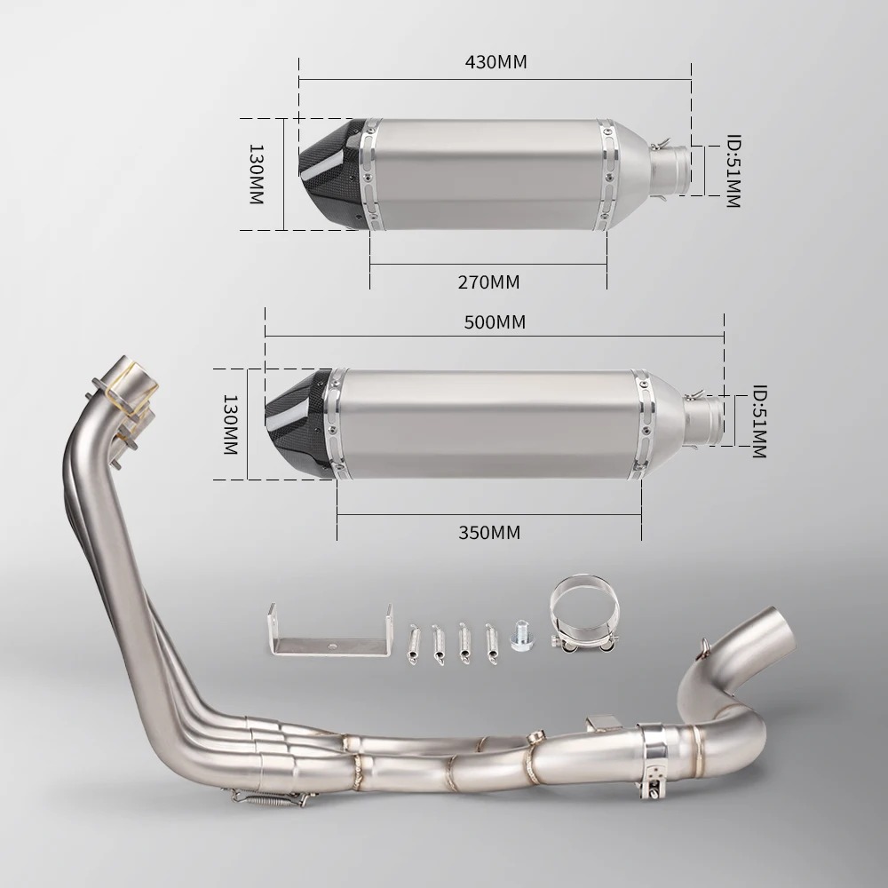 Motorcycle Front Exhaust Pipe Complete Mobile Connection System for CBR 650R 650 CBR650F CBR650 CB650F
